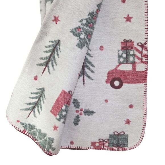 Docofil Christmas Reversible Soft Throw Blanket w/ Cotton 51x67 Made in Portugal - Picture 11 of 12